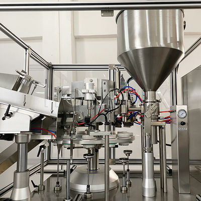 Industrial Plastic Tube Filler 2KW Ointment Filling And Sealing Machine