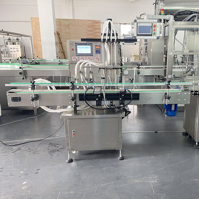 Automatic Bottle Liquid Filling Machines 4 Heads Filling Line