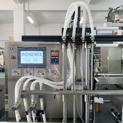 Automatic Bottle Liquid Filling Machines 4 Heads Filling Line