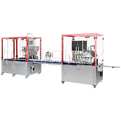 Custom Four Nozzle Cream Filling Machine Liquid Cycle Filling Line