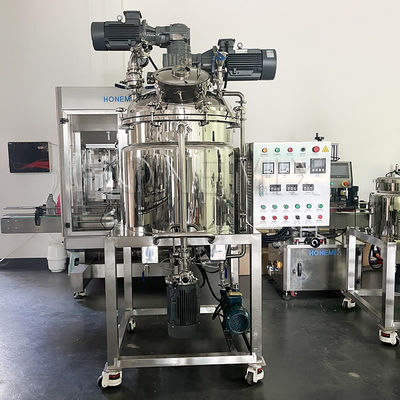 Cream Vacuum Emulsifier Mixer Machine Bidirectional Mixing Horizontal Motor