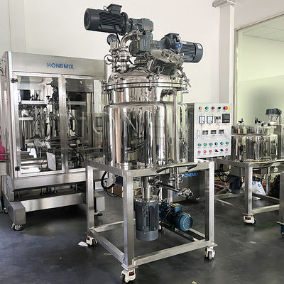 Cream Vacuum Emulsifier Mixer Machine Bidirectional Mixing Horizontal Motor