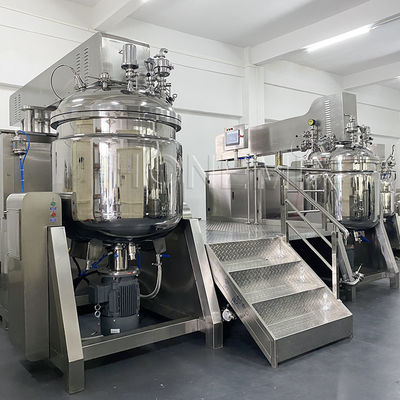 PLC Vacuum Homogenizing Emulsifier Mixer Machine Custom Combine