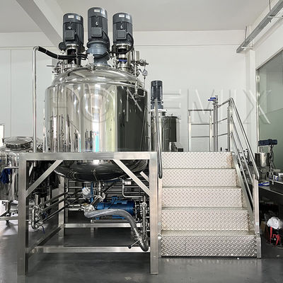 Fixed Vacuum Emulsifying Mixer 1000L Toothpaste Making Machine 5.5KW
