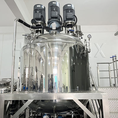 Fixed Vacuum Emulsifying Mixer 1000L Toothpaste Making Machine 5.5KW