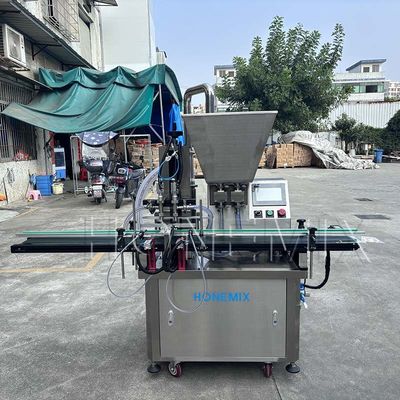 Automatic Gear Pump Bath Lotion Two Heads Filling Machine Pneumatic Feeding Material