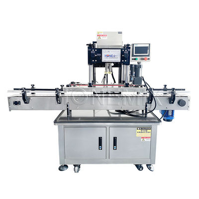 Four Wheels Automatic Capping Equipment Round Bottle Cap Sealing Machine