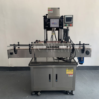 Four Wheels Automatic Capping Equipment Round Bottle Cap Sealing Machine