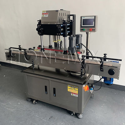 Four Wheels Automatic Capping Equipment Round Bottle Cap Sealing Machine