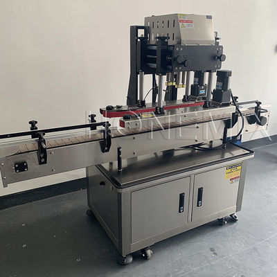 Four Wheels Automatic Capping Equipment Round Bottle Cap Sealing Machine