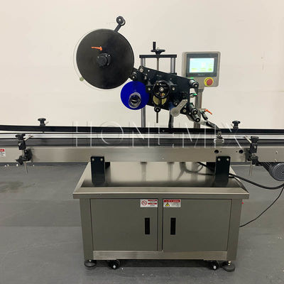 Top Plane Sticker Labeling Machine 2KW Customized For Jar Bottle