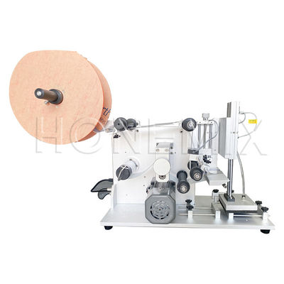 Semi Automatic Sticker Labeling Machine 100W Flat Bottle Label Applicator
