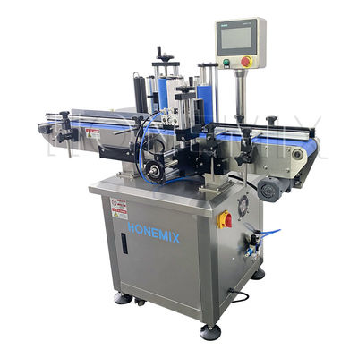 Automatic Vertical Sticker Labeling Machine Custom For Round Bottle