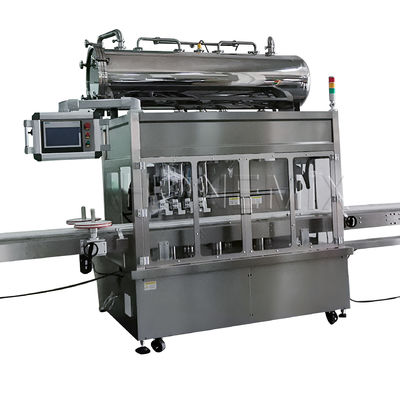 Four Head Cream Filling Machine Tracking Servo Piston Capping Machine
