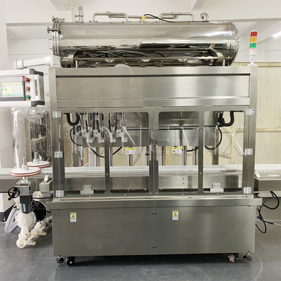 Four Head Cream Filling Machine Tracking Servo Piston Capping Machine
