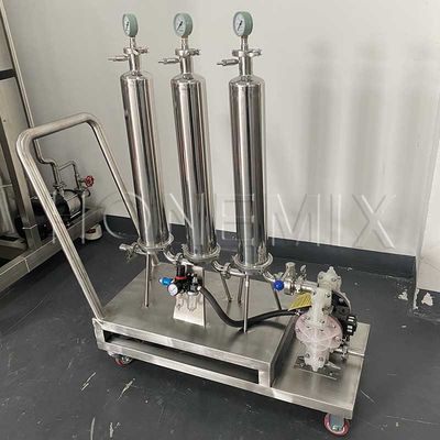 Liquid Perfume Making Machine Three Stage Perfume Filter Stainless Steel