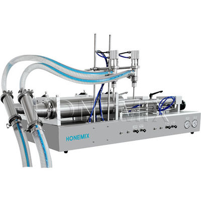 Cosmetics Two Head Filling Machine Piston Horizontal Filling Machine CE