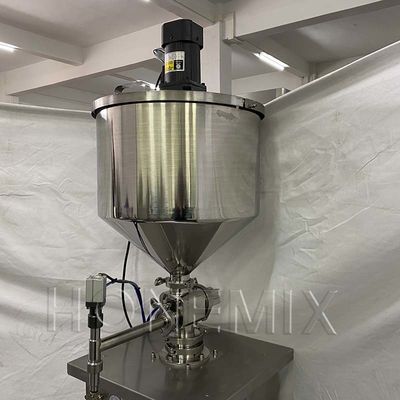 Food Jam Hopper Filling Machine Vertical Mixing paddle Pneumatic Control