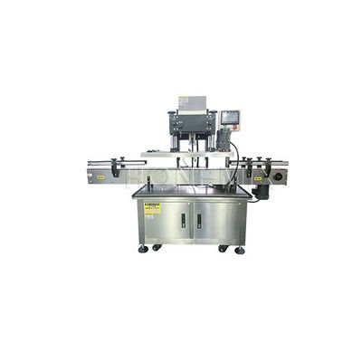 Electric Automatic Bottle Screw Capping Machine Four Wheels Filling Line