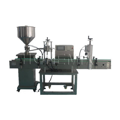 Vertical Semi Automatic Shampoo Bottle Filling Machine With Conveyor