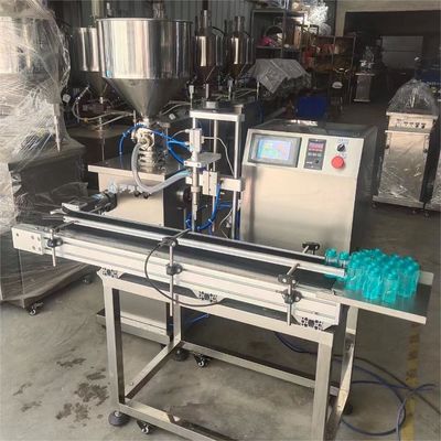 Vertical Semi Automatic Shampoo Bottle Filling Machine With Conveyor