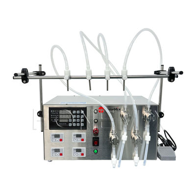 Liquid Bottle Filling Machine Semi Auto Magnetic Pump Filler four head