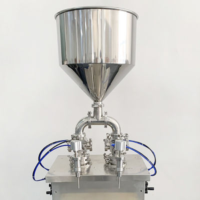 Vertical Piston Filling Machine Pneumatic Control Cream Filler Machine 2 Heads