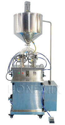 2 HeadsCosmetic Lip Gross Filling Equipment Vaseline Heated Filling Machine