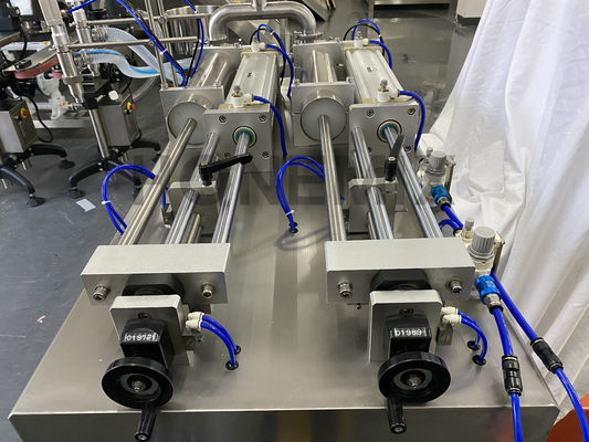 Horizontal Sanitizer Gel Detergent Filling Machine Two Nozzles Semi Auto Filling Machine