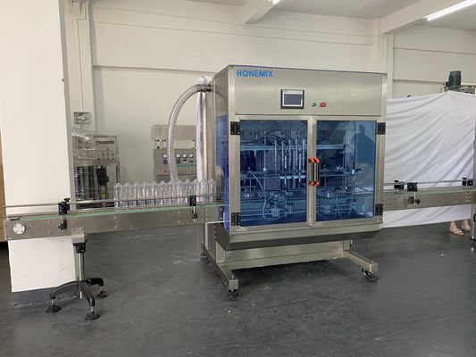 Cosmetics Cream Lotion Filling Machine Six Nozzles Filling Capping  Machine