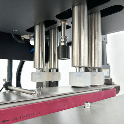Electric Automatic Bottle Screw Capping Machine Four Wheels Filling Line