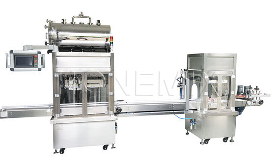 Automatic Cosmetic Cream Filling Line Cap Pressing Screwing Machine